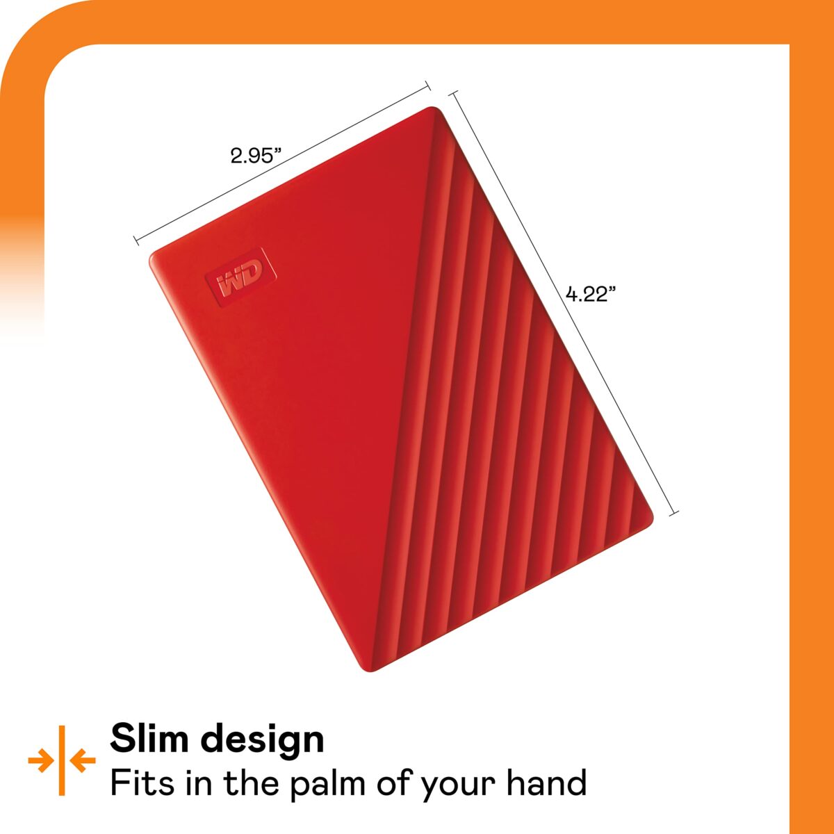 Western Digital My Passport 4TB Portable External Hard Drive, Red - Image 3