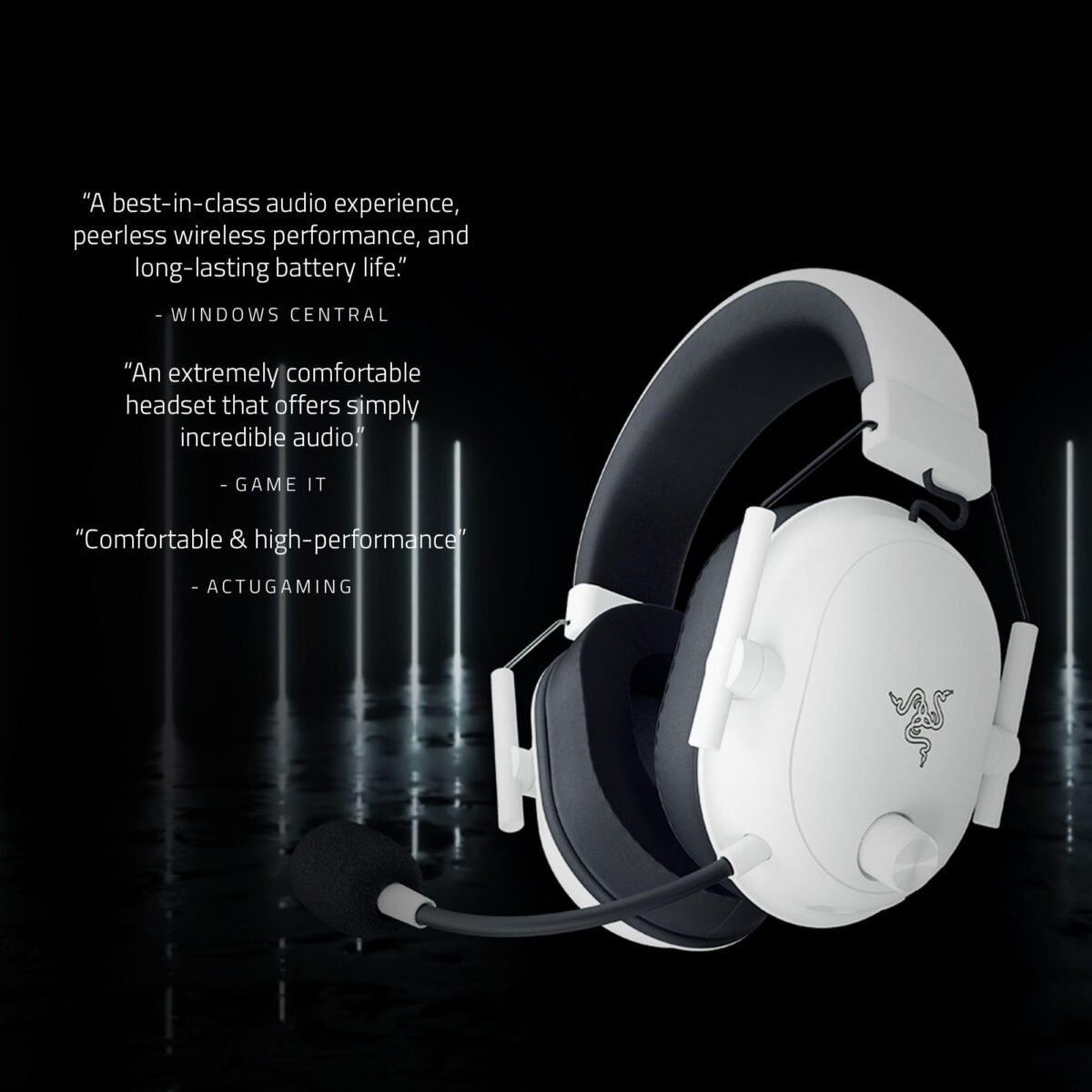 Razer BlackShark V2 HyperSpeed Wireless Esports Headset, White - Image 2