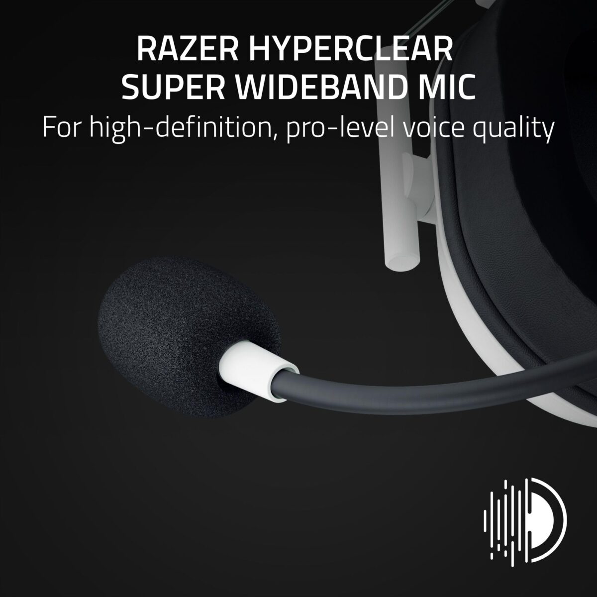Razer BlackShark V2 HyperSpeed Wireless Esports Headset, White - Image 3