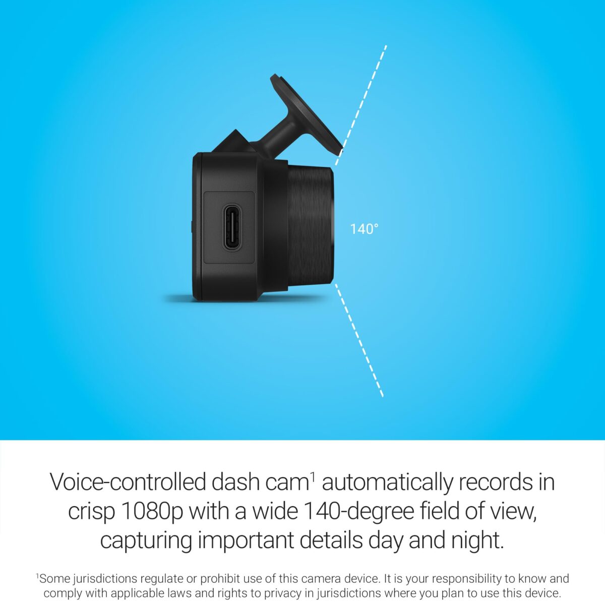 Garmin Dash Cam Mini 3 1080p HDR Car Camera, Black - Image 3