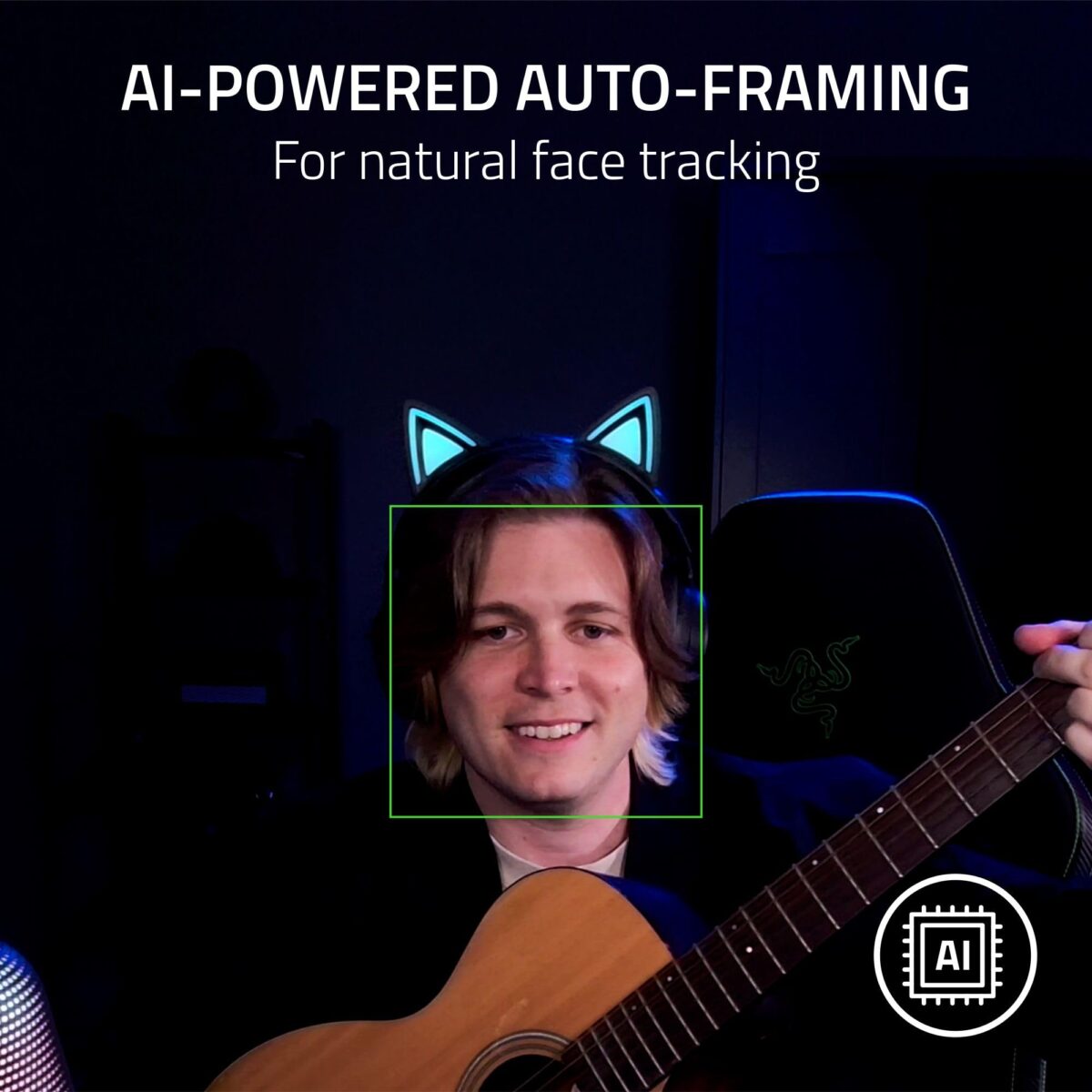 Razer Kiyo V2 4K AI Webcam with Auto-Framing, Black - Image 3