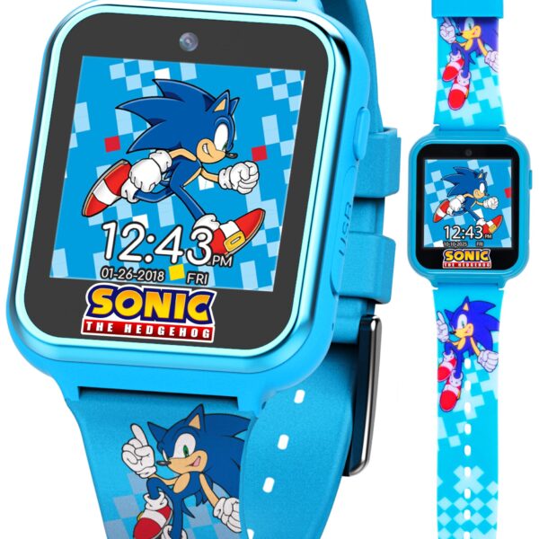 Accutime Sonic the Hedgehog Kids Smartwatch with Camera, Blue