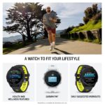 Garmin Forerunner 170 GPS Running Smartwatch, 42 mm, Black/Amp Yellow - Image 4