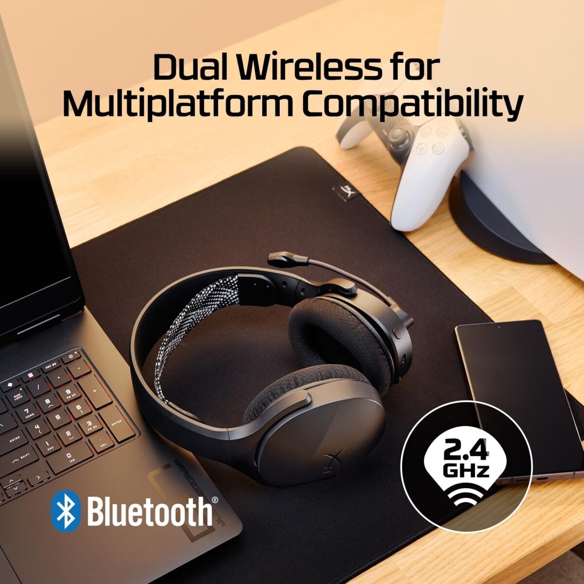 HyperX Cloud Jet Dual Wireless Gaming Headset, Black - Image 3