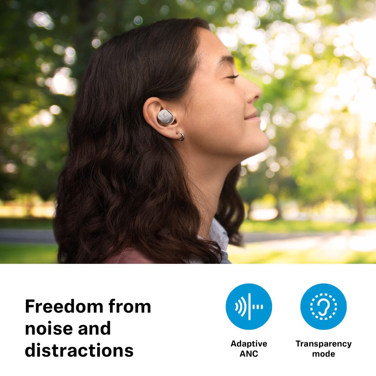 Sennheiser MOMENTUM True Wireless 4 Noise Cancelling Earbuds, White - Image 4