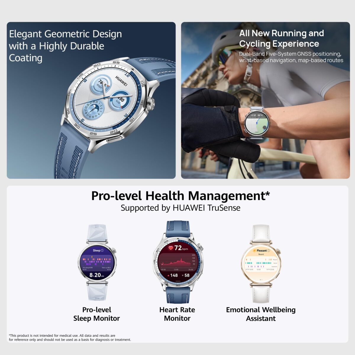 Huawei Watch GT 5 46mm Smartwatch, Blue - Image 2