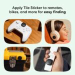 Tile Sticker Small Adhesive Bluetooth Tracker, Black - Image 2