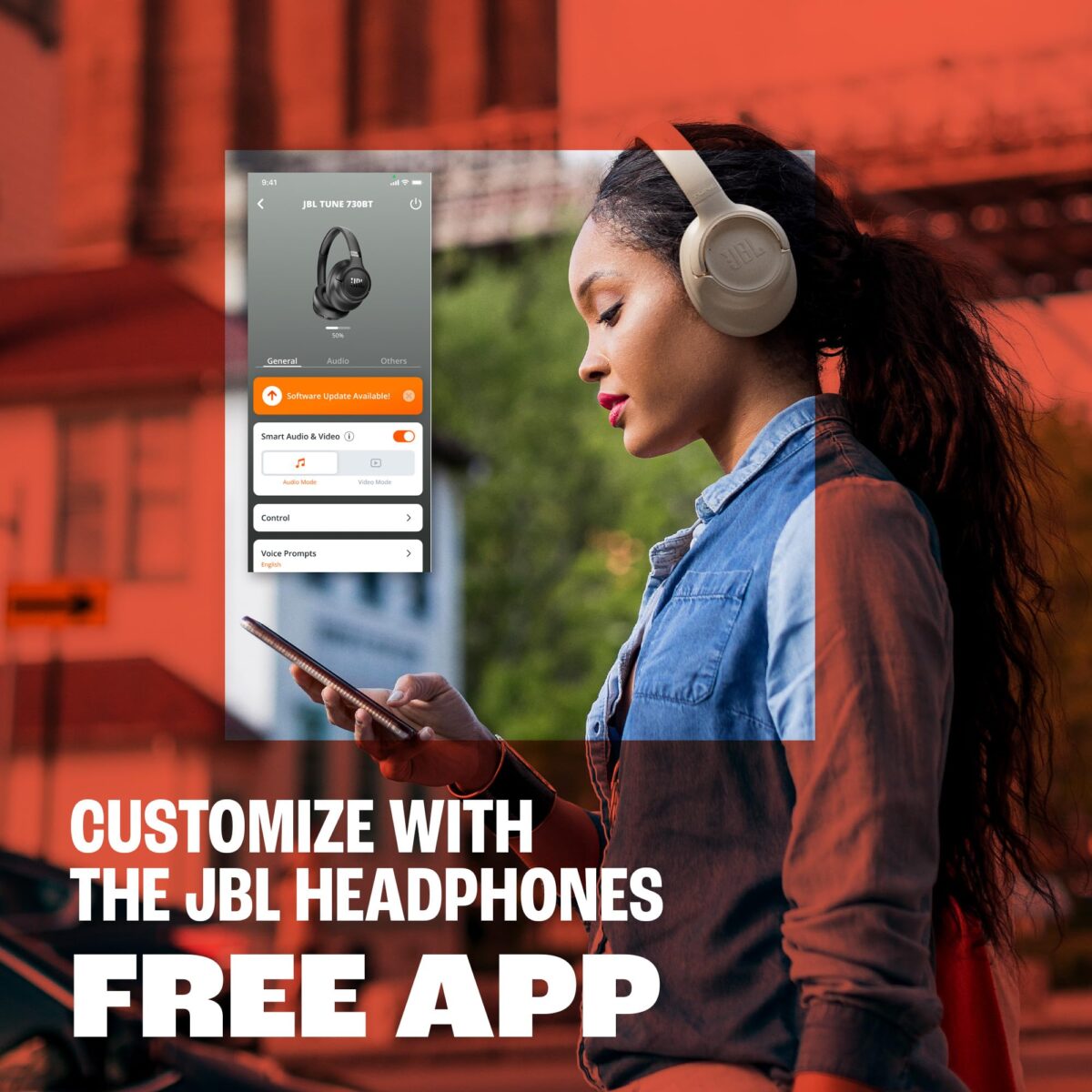 JBL Tune 730BT Wireless Over-Ear Headphones, Black - Image 3