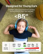 Belkin SoundForm Mini Kids Wireless Headphones with Microphone, Blue - Image 2