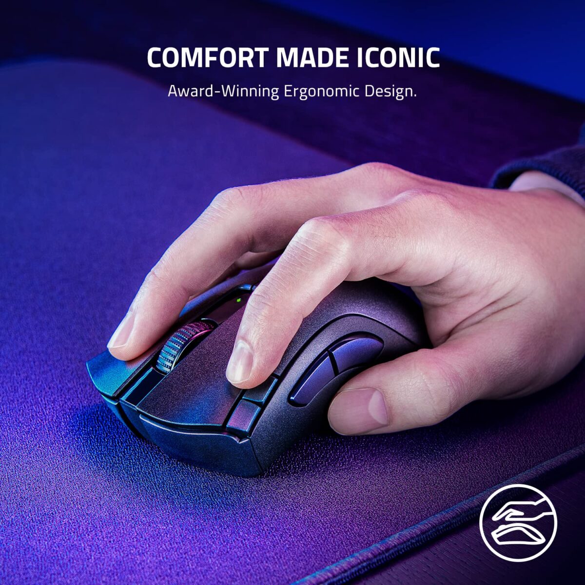 Razer DeathAdder V2 X HyperSpeed Wireless Gaming Mouse, Black - Image 2