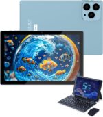 C idea CM8700 Plus 10-Inch Android 15 Tablet, 8GB RAM 1TB Storage, Tablet with Keyboard, Mouse & Protective Cover, 5G LTE + Wi-Fi, Dual Camera (Budget Tablet)