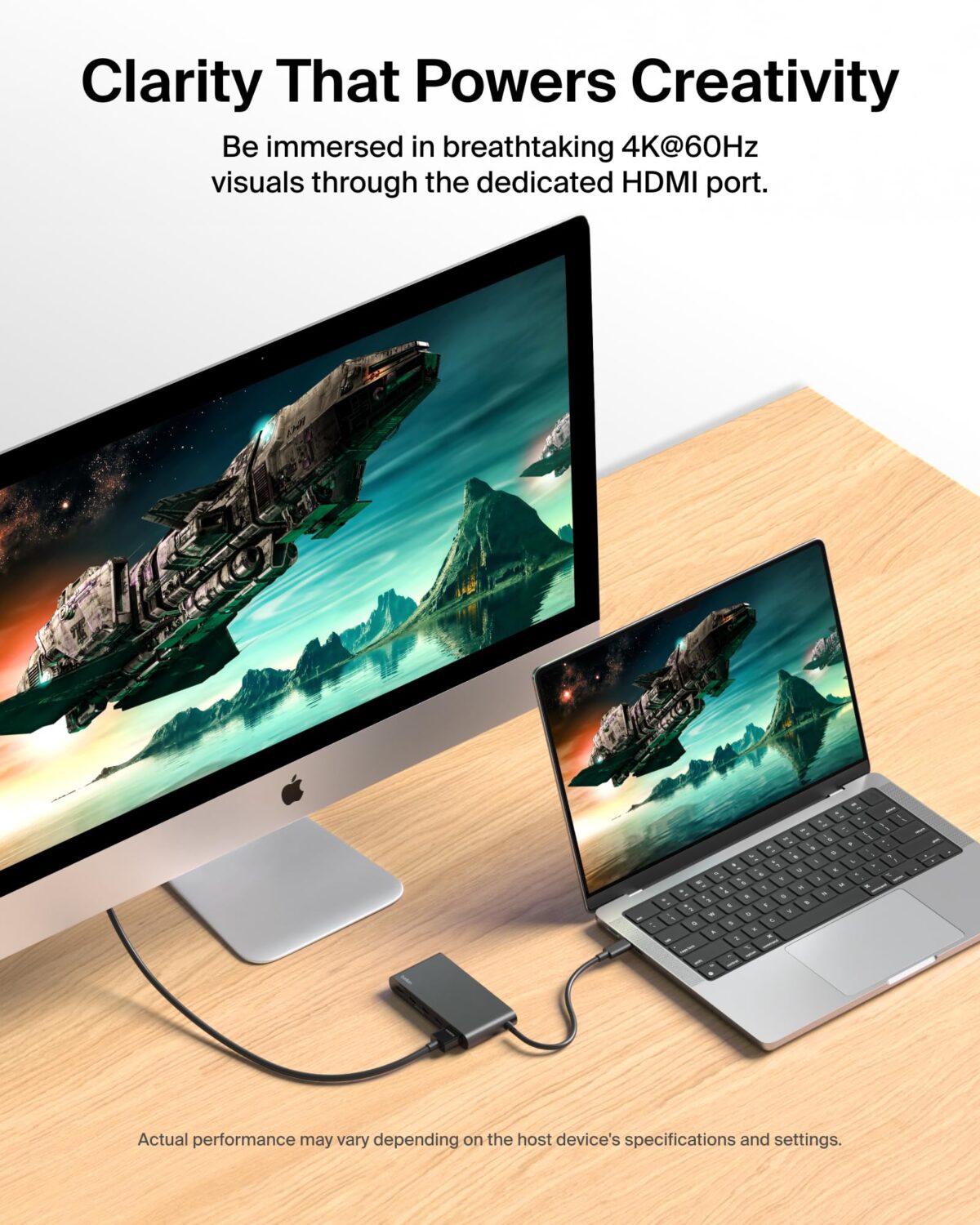 Belkin 5-Port USB-C Hub AVC021hqBK with 4K HDMI and 100W Power Delivery, Black - Image 4