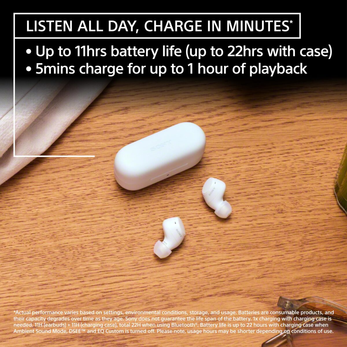 Sony WF-C510 Truly Wireless Earbuds, Black - Image 3
