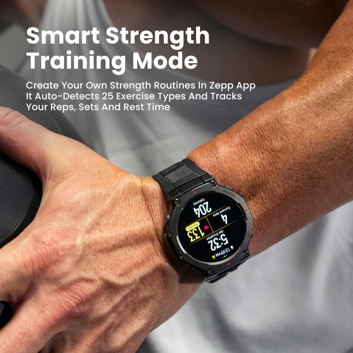 Amazfit T-Rex 3 48mm GPS Smartwatch, Onyx Black - Image 4