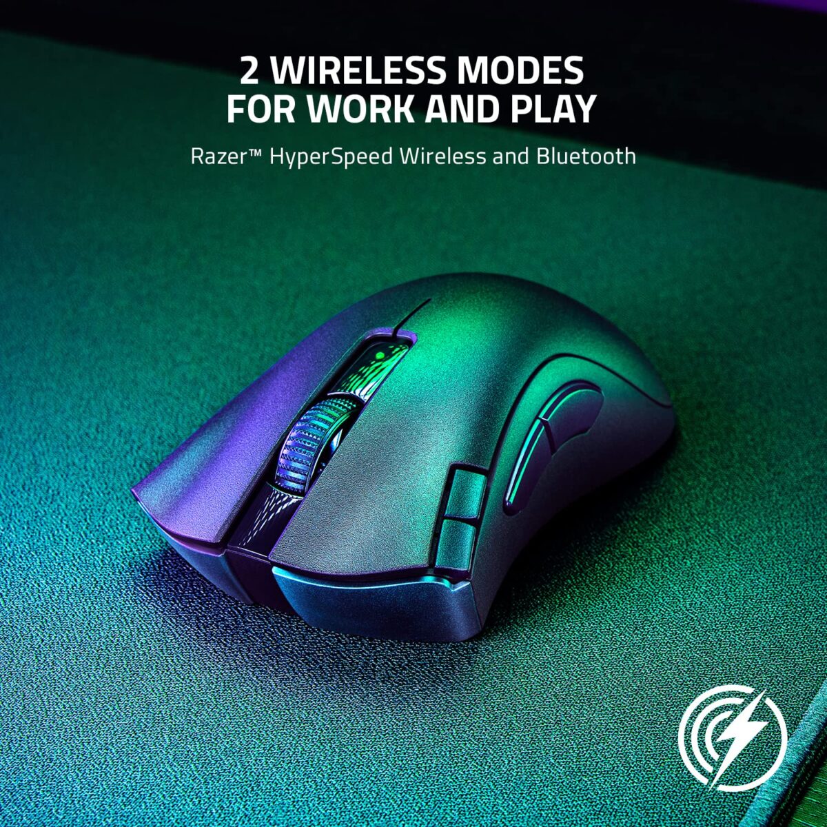 Razer DeathAdder V2 X HyperSpeed Wireless Gaming Mouse, Black - Image 3