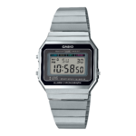 Casio A700W-1A Slim Digital Watch, Steel Bracelet