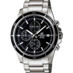 Casio Edifice EFR-526D-1AV Men's Chronograph, Black Dial, Steel Bracelet