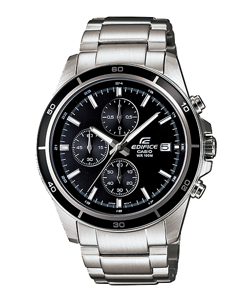 EFR-526D-1AV_Seq1.png Casio Edifice EFR-526D-1AV Men's Chronograph, Black Dial, Steel Bracelet - Image 1
