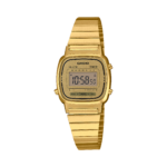 Casio Vintage LA670WGA-9 Women's Digital Watch, Gold-Tone Bracelet
