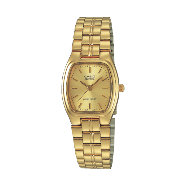 Casio LTP-1169N-9AR Women's Dress Watch, Gold Dial, Gold-Tone Bracelet