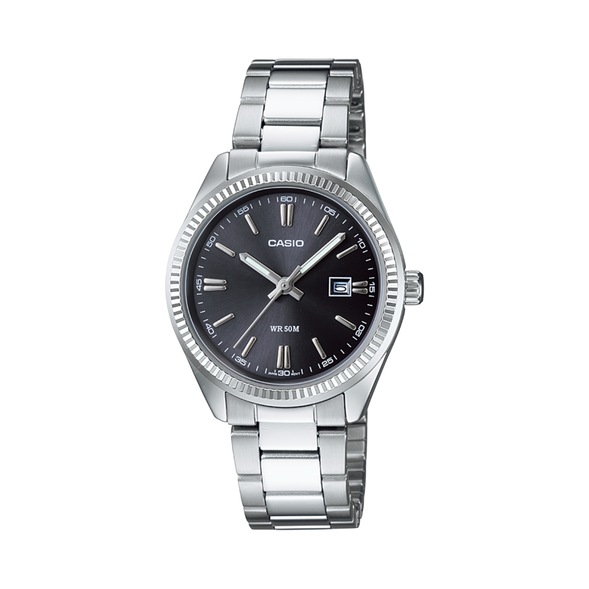 Casio His and Hers Watch Set MTP/LTP-1302D-1A1V, Black Dial, Steel Bracelets - Image 2