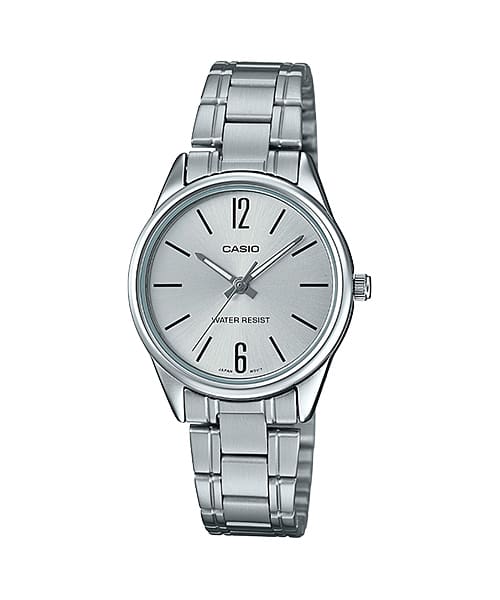 LTP-V005D-7B_Seq1.jpg Casio LTP-V005D-7B Women's Analog Watch, Silver Dial, Steel Bracelet - Image 1